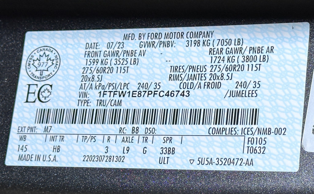 Certified 2023 Ford F150 Lariat w/ Equipment Group 502A High AWD/4WD image 61