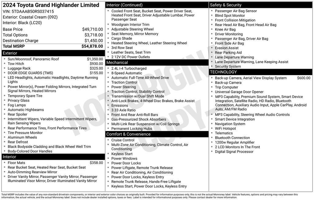 Used 2024 Toyota Grand Highlander AWD image 41