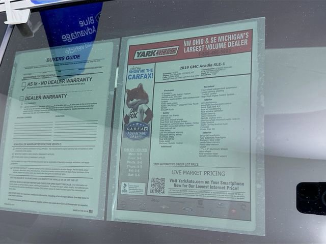 Used 2019 GMC Acadia SLE image 14