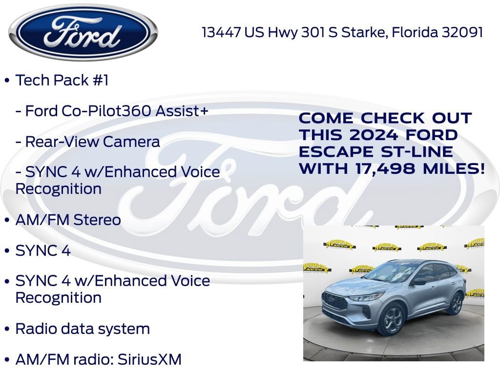 Certified 2024 Ford Escape ST-Line w/ Tech Pack #1 FWD image 22