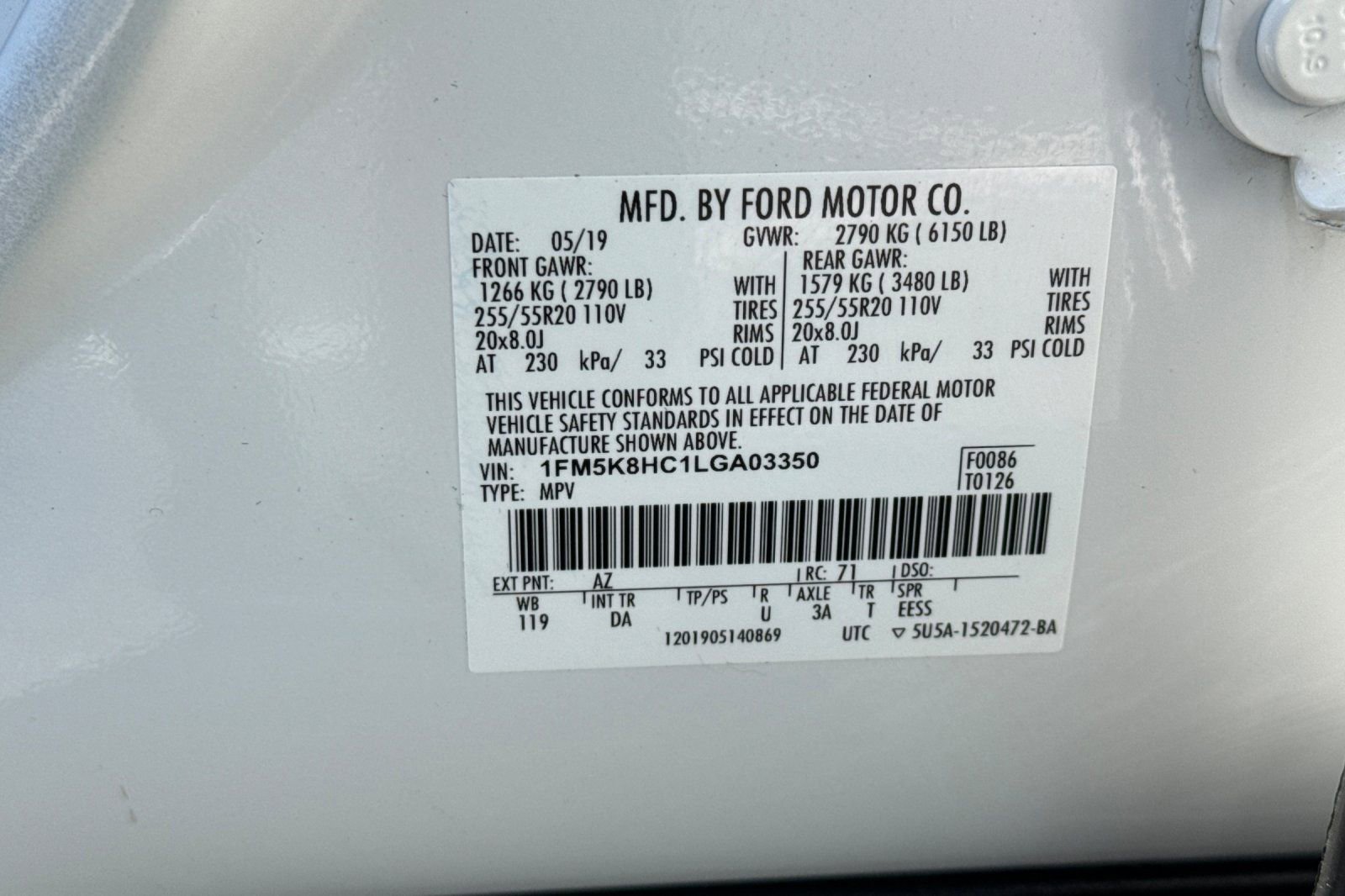 Certified 2020 Ford Explorer Platinum w/ Premium Technology Package AWD/4WD image 31