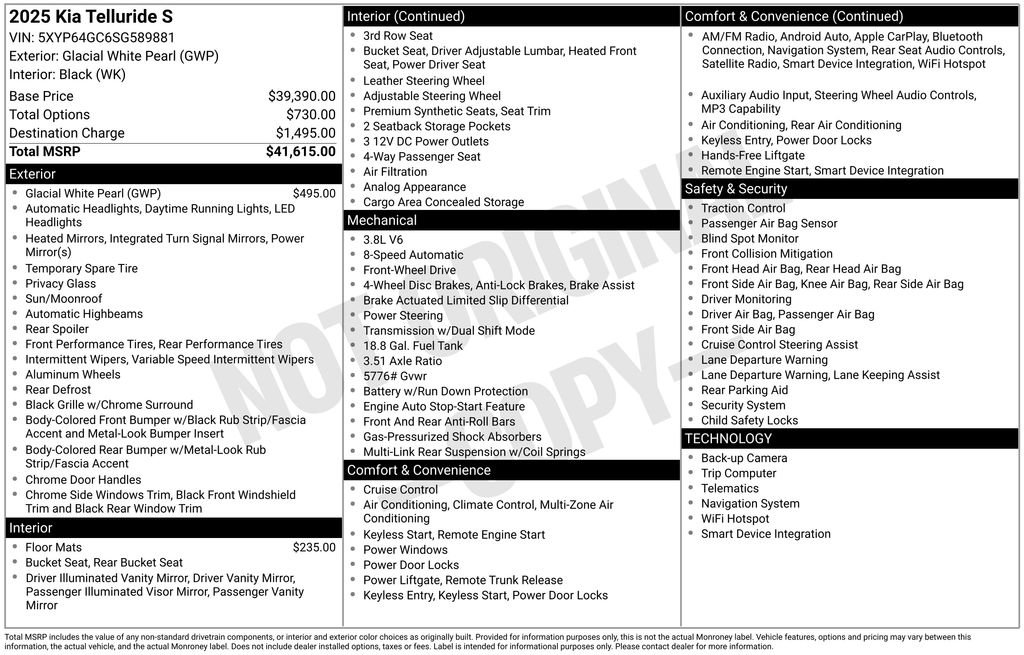 Used 2025 Kia Telluride S image 3