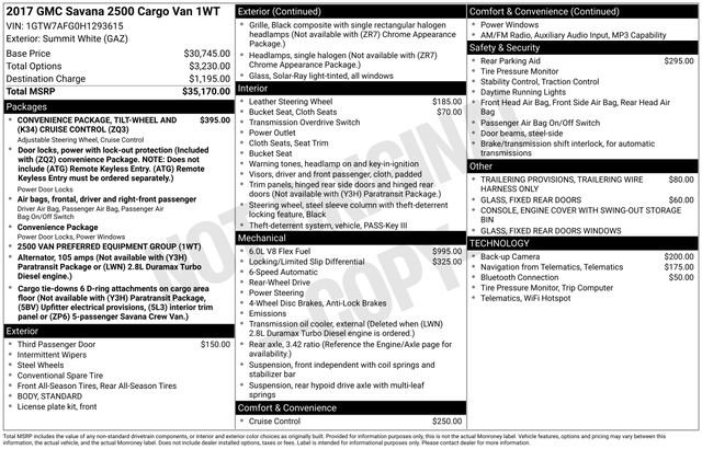 Used 2017 GMC Savana 2500 RWD image 33