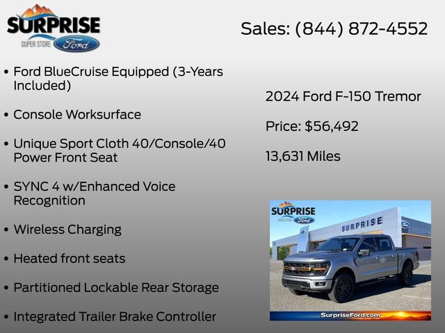 Certified 2024 Ford F150 Tremor w/ Mobile Office Package AWD/4WD image 20