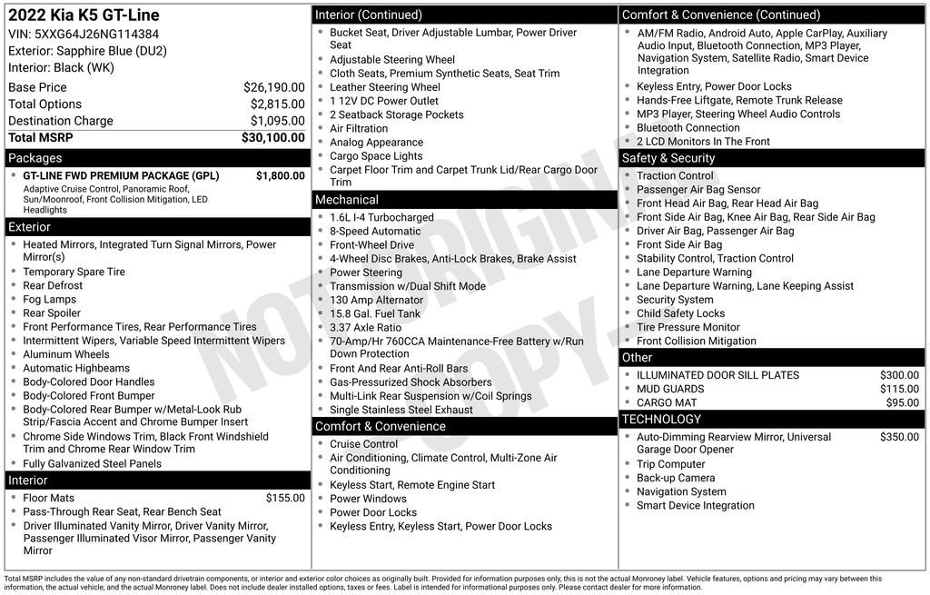 Used 2022 Kia K5 GT-Line w/ GT-Line FWD Premium Package image 39