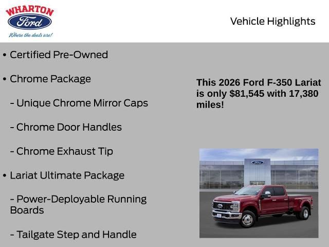 Certified 2026 Ford F350 Lariat w/ Lariat Ultimate Package AWD/4WD image 6