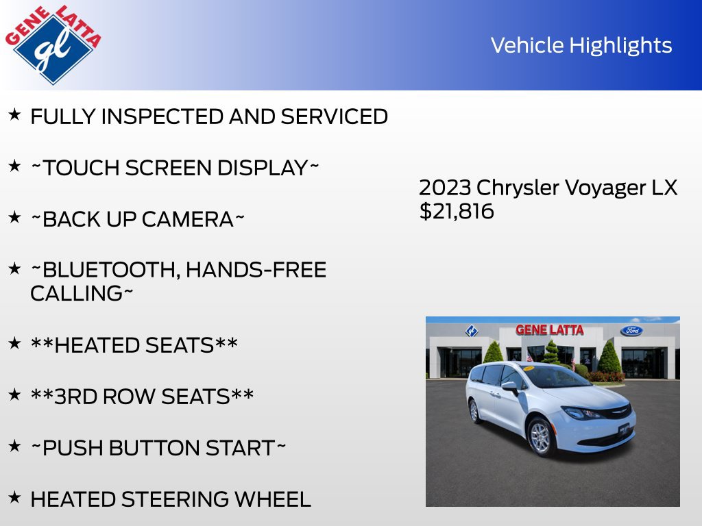 Used 2023 Chrysler Voyager LX FWD image 31