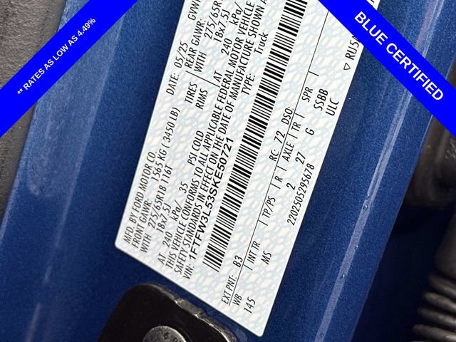 Certified 2025 Ford F150 XLT w/ Equipment Group 301A Standard AWD/4WD image 16
