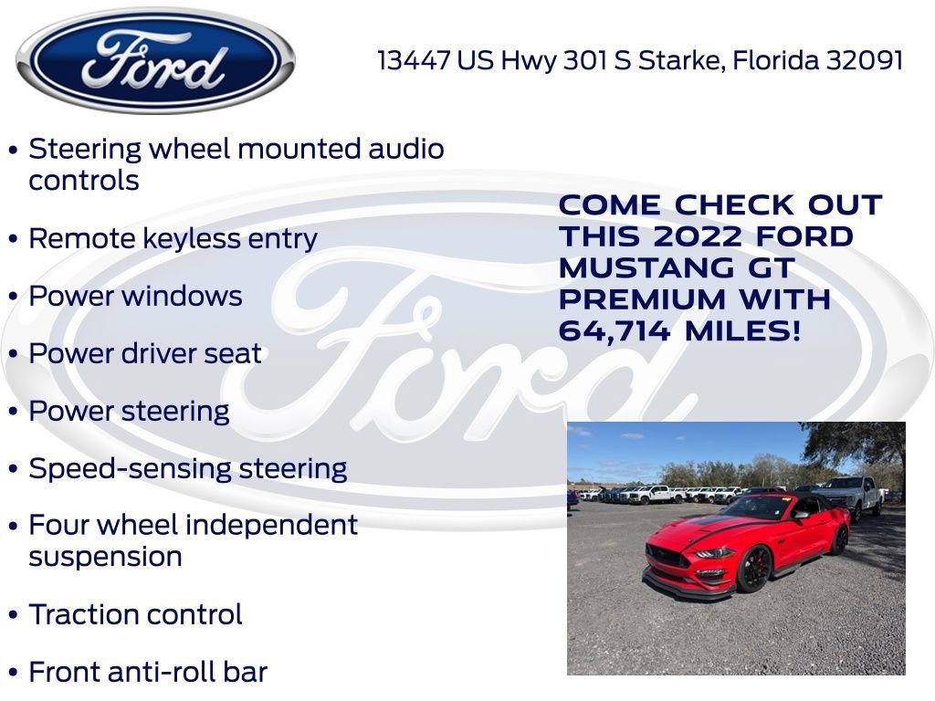 Certified 2022 Ford Mustang GT Premium w/ Equipment Group 401A image 7