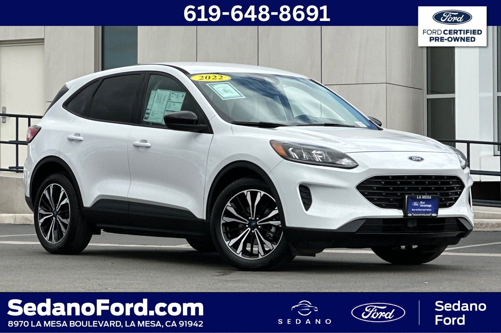 Certified 2022 Ford Escape SE w/ SE Sport Appearance Package