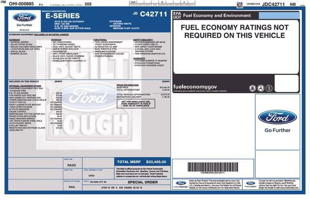 Certified 2018 Ford E-350 and Econoline 350 Super Duty w/ Power Windows & Locks Group image 9