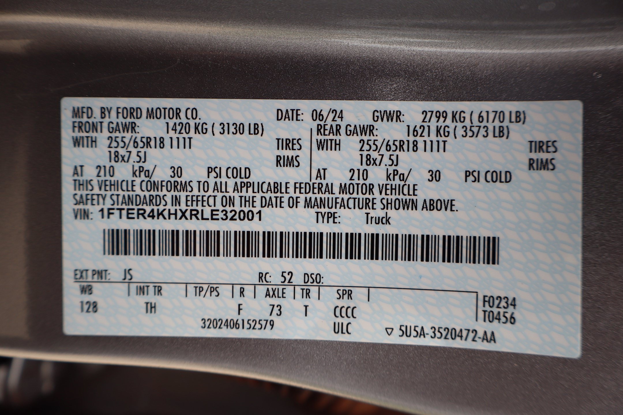 Certified 2024 Ford Ranger Lariat w/ FX4 Off-Road Package AWD/4WD image 34