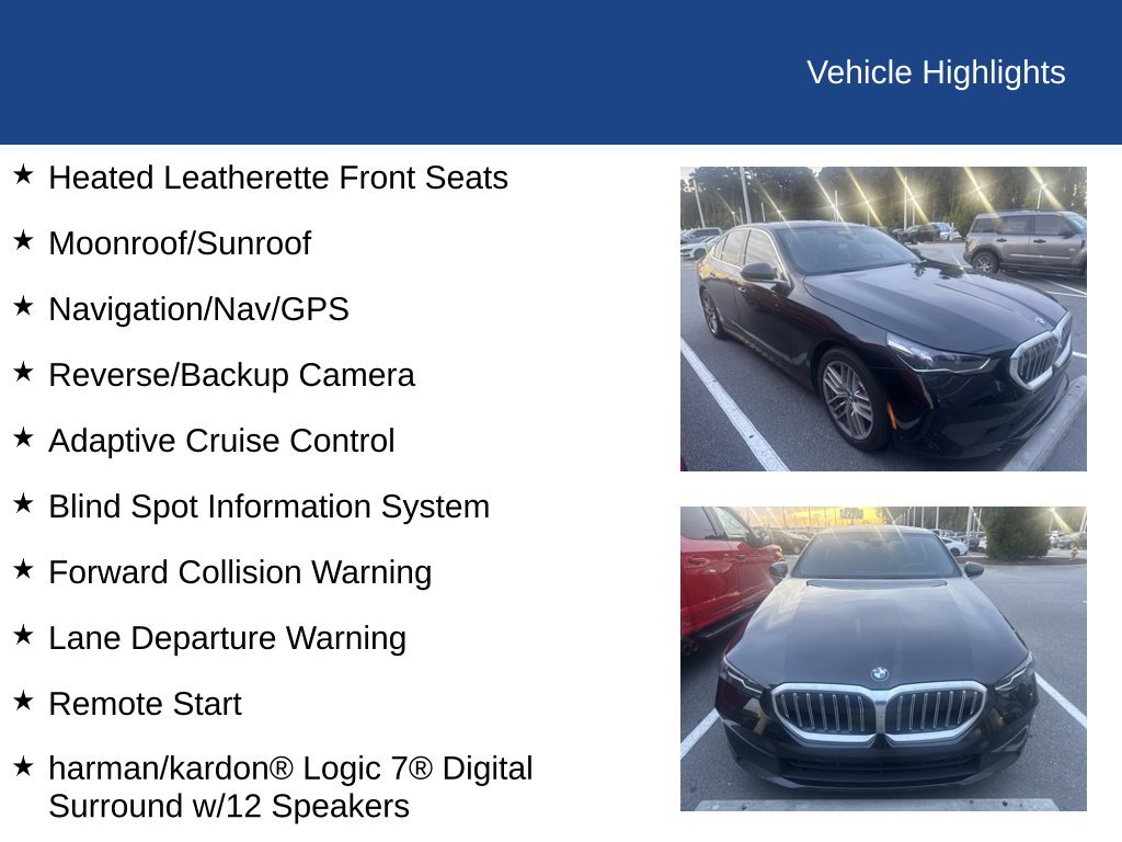 Used 2024 BMW 530i xDrive w/ Convenience Package AWD/4WD image 14