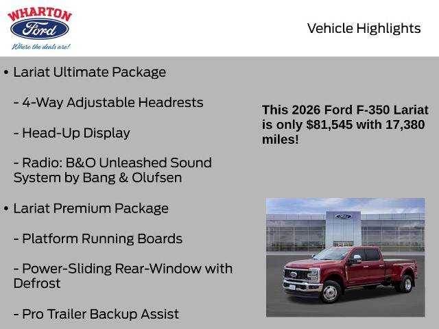 Certified 2026 Ford F350 Lariat w/ Lariat Ultimate Package AWD/4WD image 11