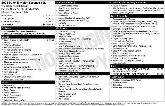 Used 2023 Buick Envision Essence image 38