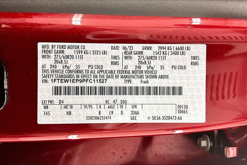 Certified 2023 Ford F150 Lariat w/ Equipment Group 502A High AWD/4WD image 36