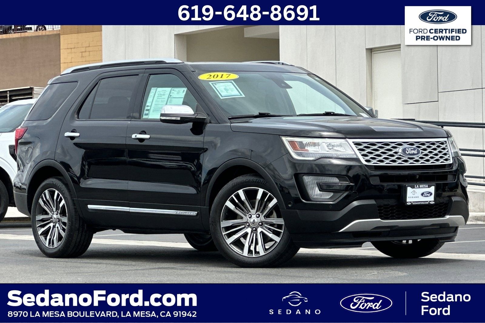 Certified 2017 Ford Explorer Platinum