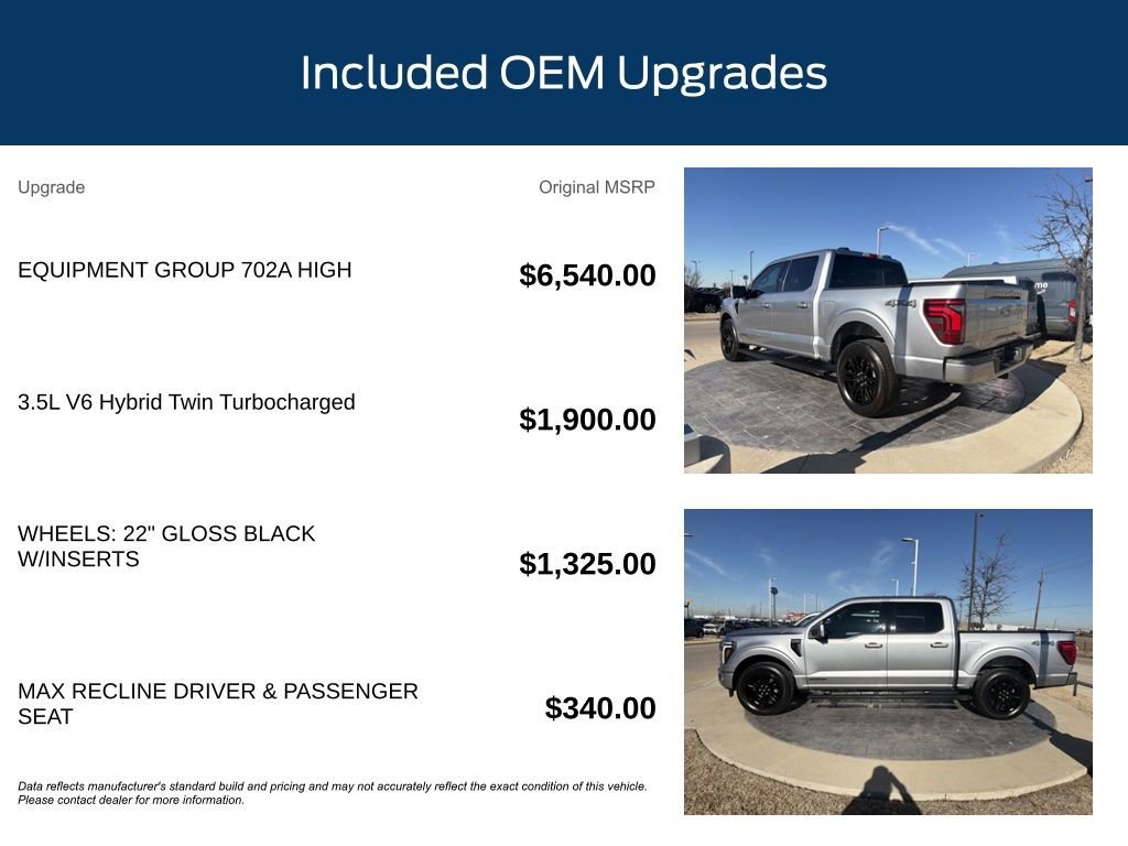 Certified 2024 Ford F150 Platinum w/ Equipment Group 702A High image 11