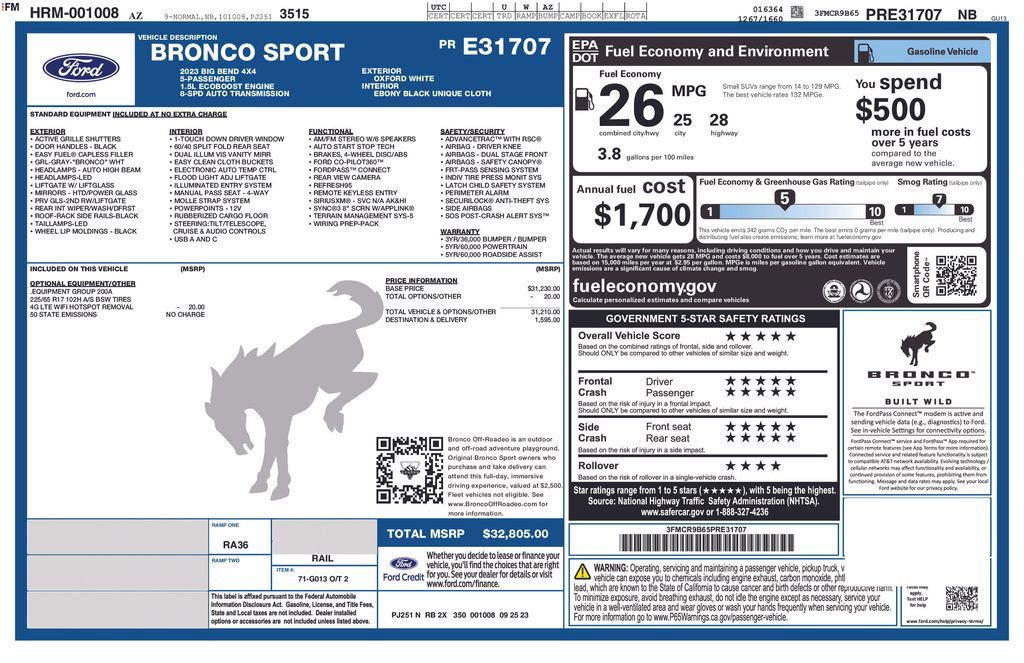 Certified 2023 Ford Bronco Sport Big Bend image 7