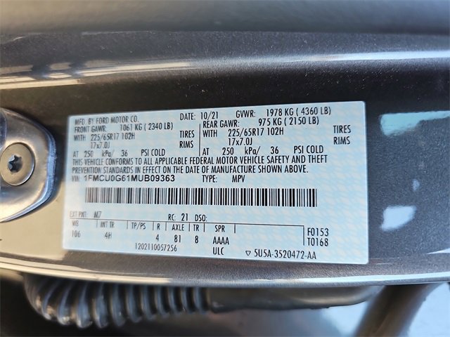 Certified 2021 Ford Escape SE w/ Convenience Package image 32