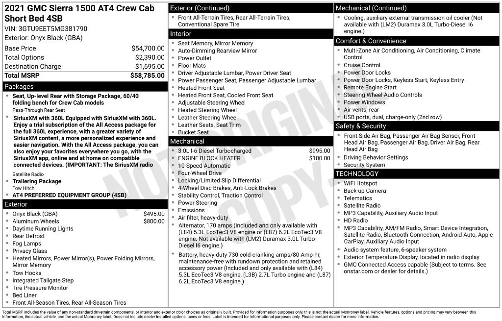 Used 2021 GMC Sierra 1500 AT4 AWD/4WD image 5