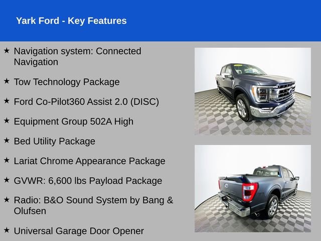 Certified 2022 Ford F150 Lariat w/ Equipment Group 502A High image 11