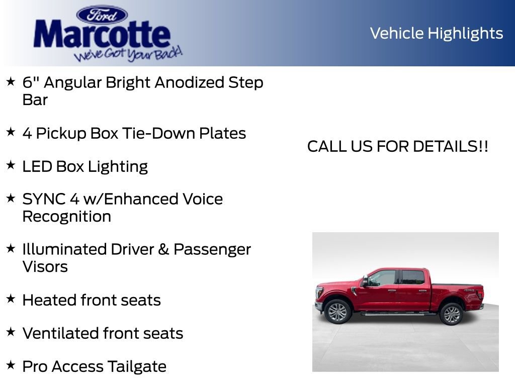 Certified 2025 Ford F150 Lariat w/ Equipment Group 501A Mid AWD/4WD image 14