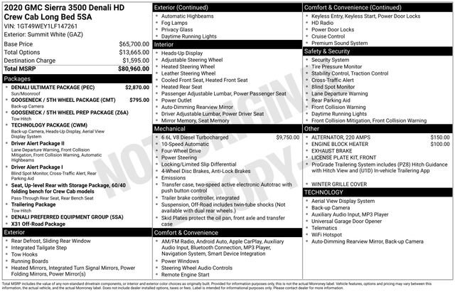 Used 2020 GMC Sierra 3500 Denali w/ Denali Ultimate Package image 38