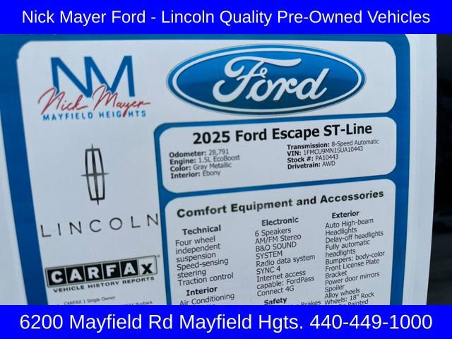Certified 2025 Ford Escape ST-Line image 24