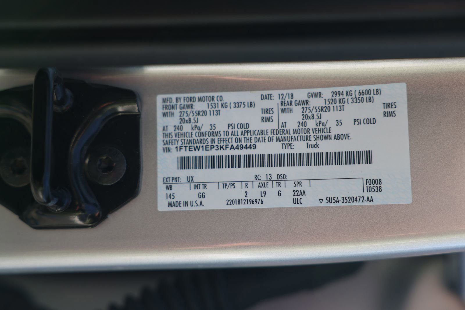 Certified 2019 Ford F150 XL w/ Equipment Group 101A Mid image 35