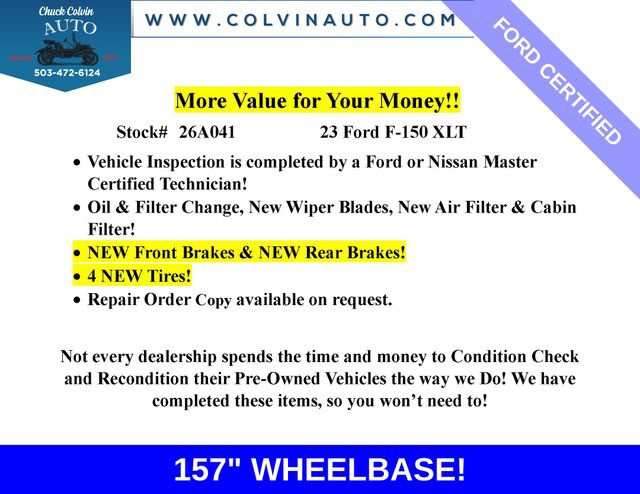 Certified 2023 Ford F150 XLT w/ Trailer Tow Package AWD/4WD image 2