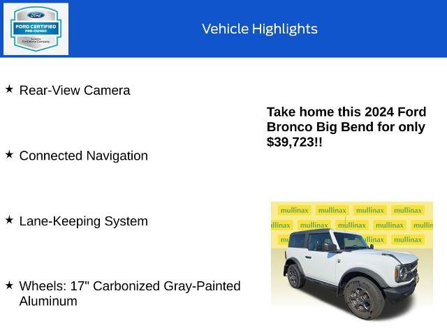 Certified 2024 Ford Bronco Big Bend AWD/4WD image 19