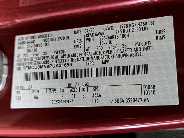 Certified 2023 Ford Escape ST-Line w/ Cold Weather Package FWD image 28