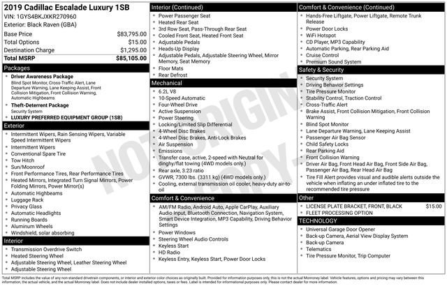 Used 2019 Cadillac Escalade Luxury image 39