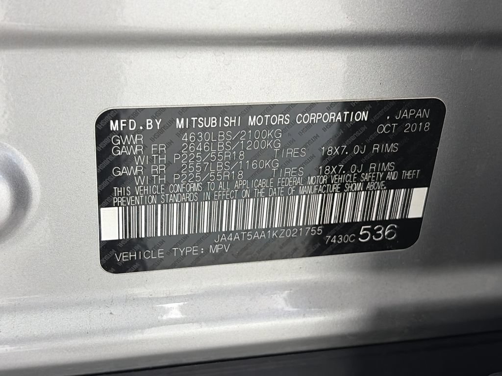 Used 2019 Mitsubishi Eclipse Cross SEL AWD/4WD image 9
