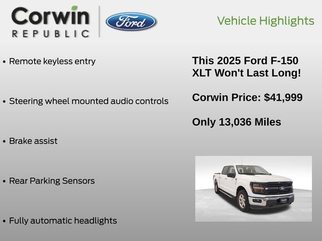 Certified 2025 Ford F150 XLT w/ Equipment Group 301A Standard AWD/4WD image 6