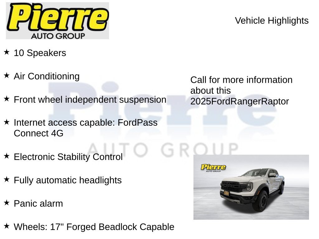 Certified 2025 Ford Ranger Raptor AWD/4WD image 14