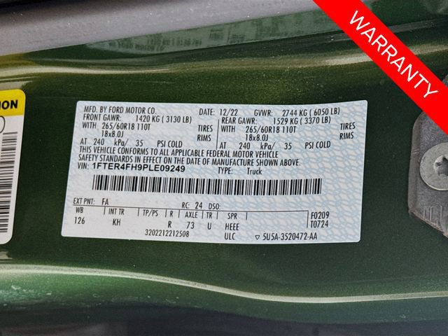 Certified 2023 Ford Ranger Lariat w/ Equipment Group 501A High image 32