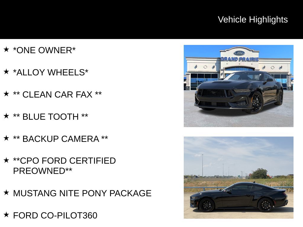 Certified 2025 Ford Mustang GT w/ Mustang Nite Pony Package RWD image 4