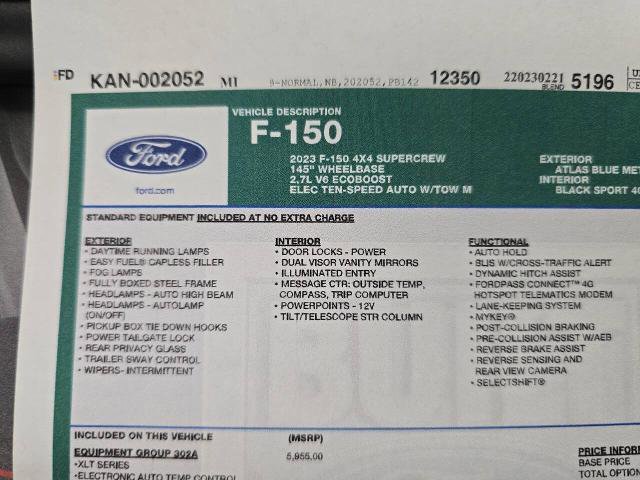 Certified 2023 Ford F150 XLT w/ Equipment Group 302A High image 28