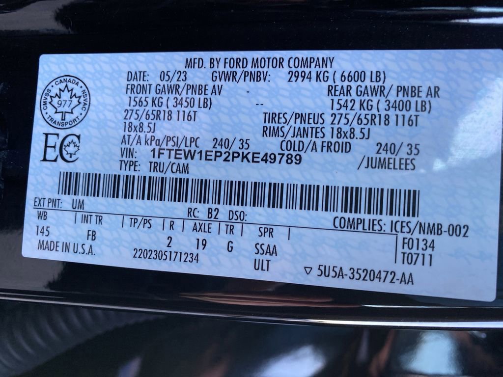 Certified 2023 Ford F150 XLT w/ Equipment Group 302A High image 57