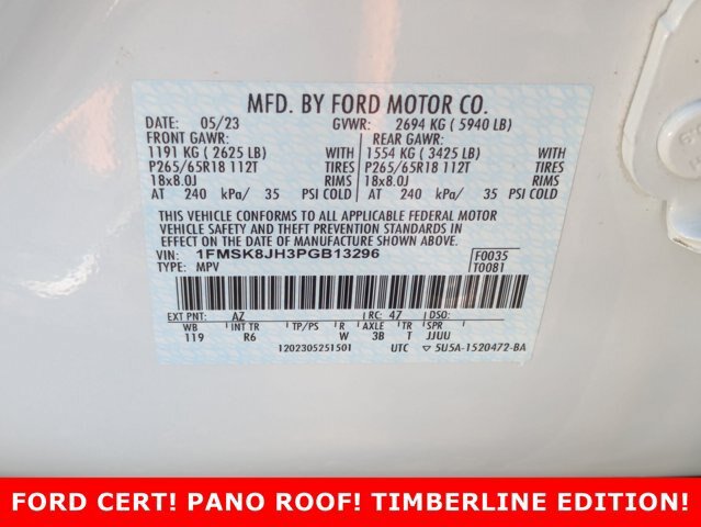 Certified 2023 Ford Explorer Timberline w/ Timberline Technology Package AWD/4WD image 34