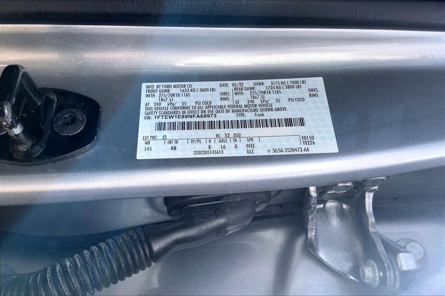 Certified 2022 Ford F150 Tremor w/ Equipment Group 402A High AWD/4WD image 37