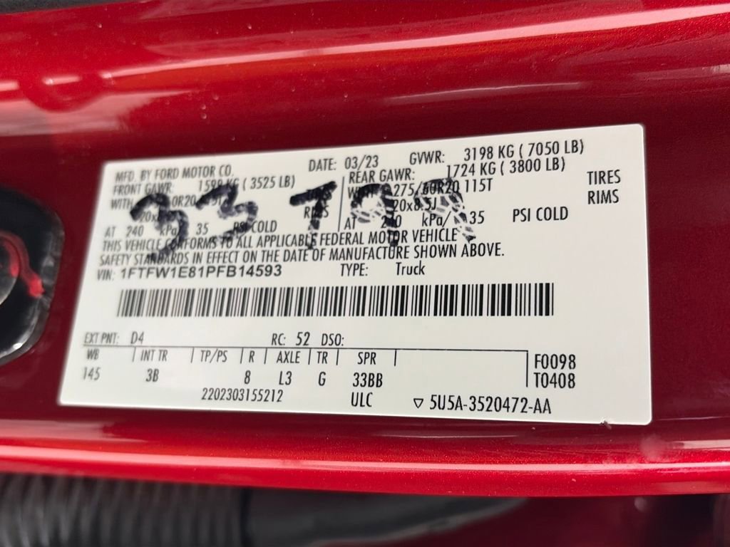 Certified 2023 Ford F150 Platinum w/ Equipment Group 701A High image 9