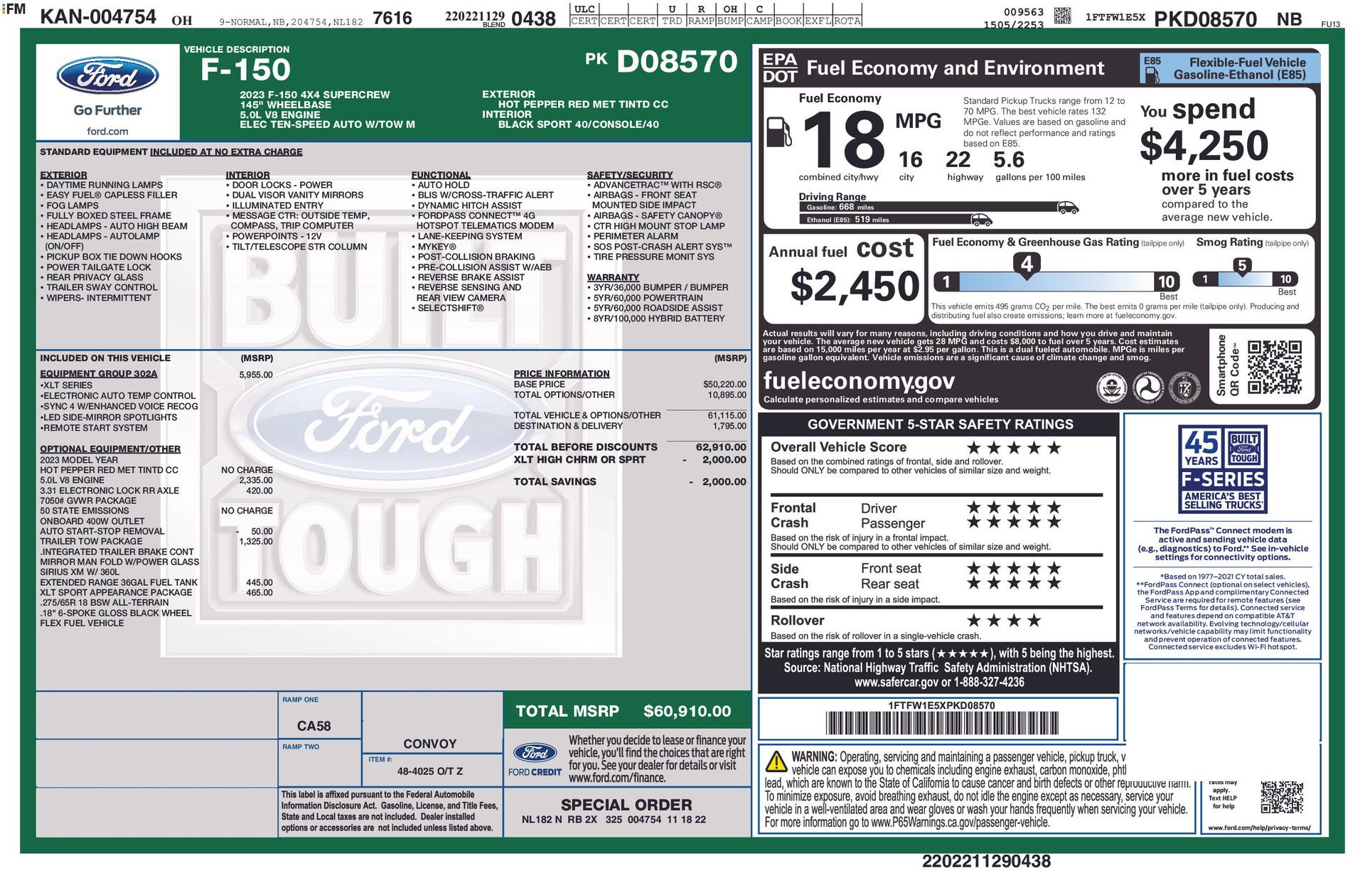 Certified 2023 Ford F150 XLT w/ Equipment Group 302A High image 35