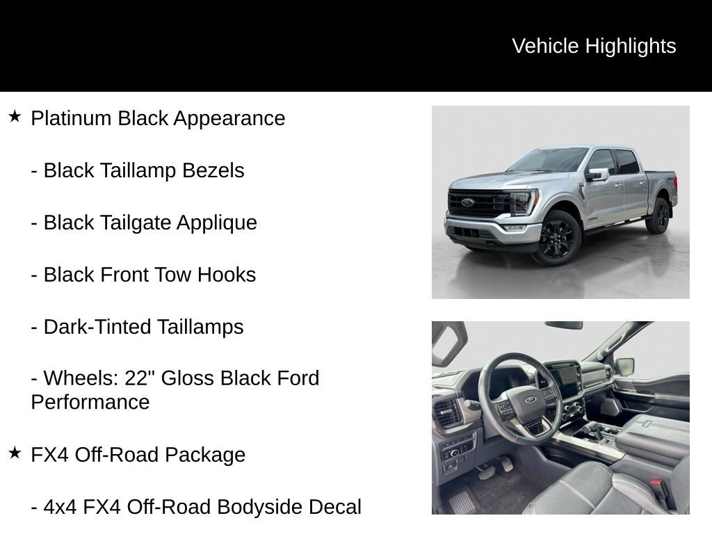 Certified 2023 Ford F150 Platinum w/ FX4 Off-Road Package AWD/4WD image 11