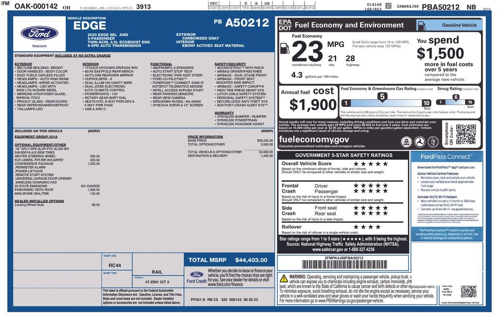 Certified 2023 Ford Edge SEL w/ Convenience Package AWD/4WD image 27