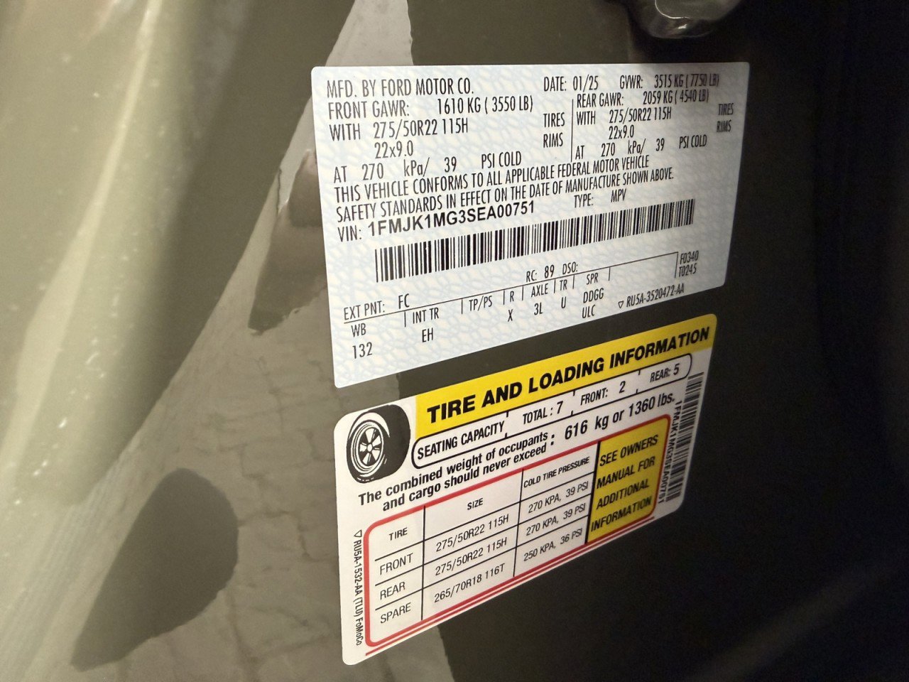 Certified 2025 Ford Expedition Max Platinum w/ Stealth Performance Package image 30