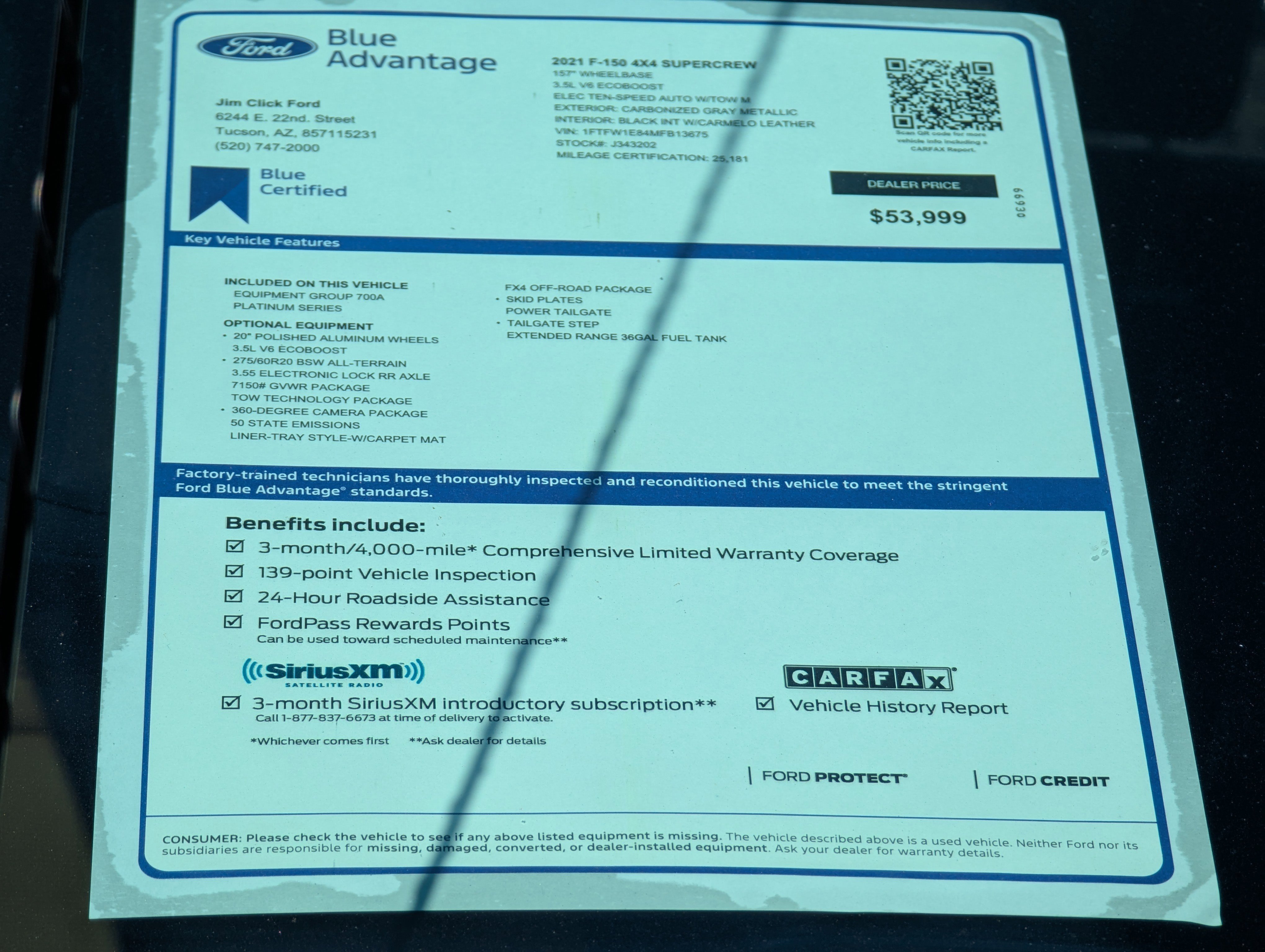 Certified 2021 Ford F150 Platinum w/ FX4 Off-Road Package image 14