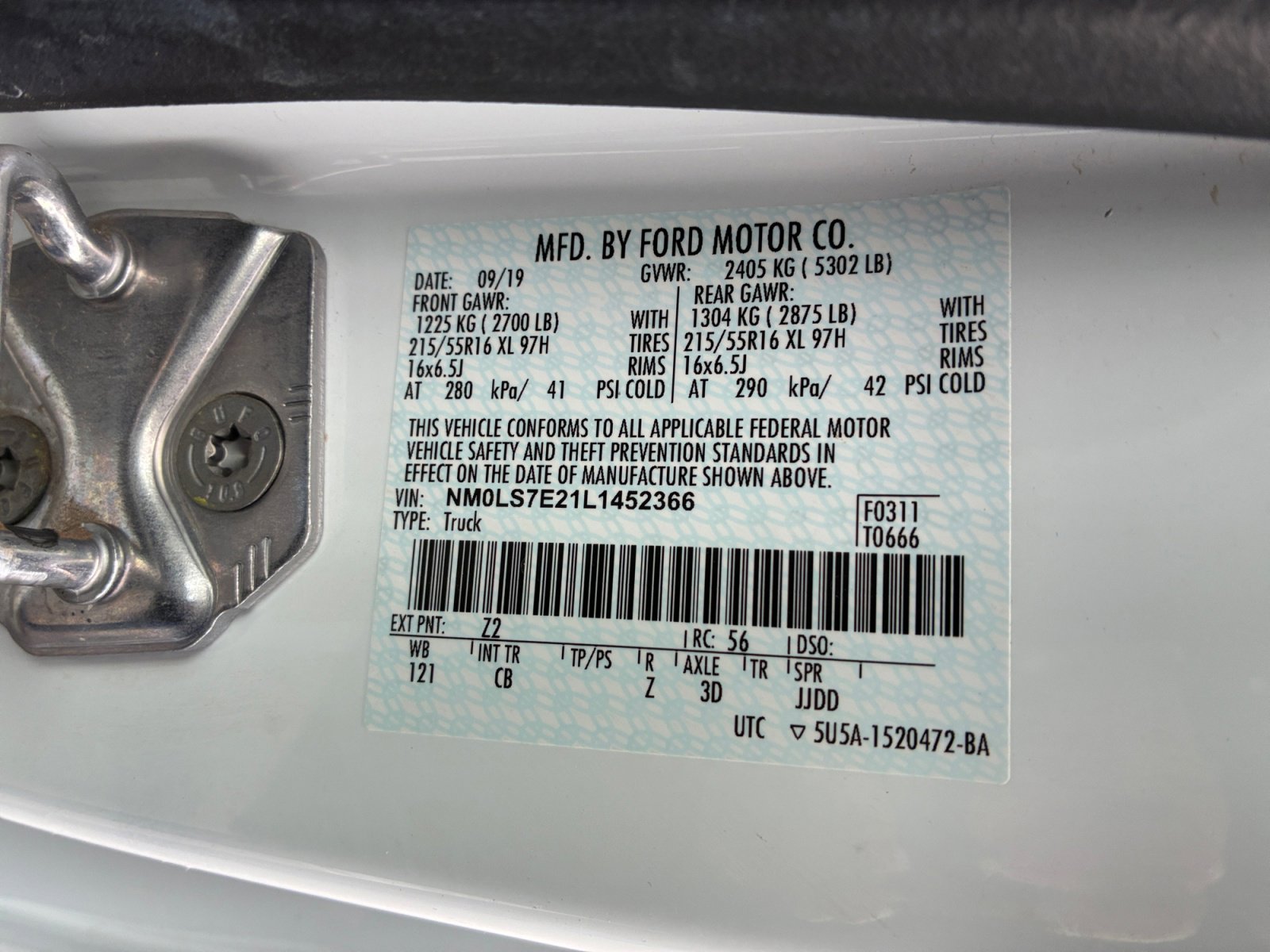 Certified 2020 Ford Transit Connect XL FWD image 25